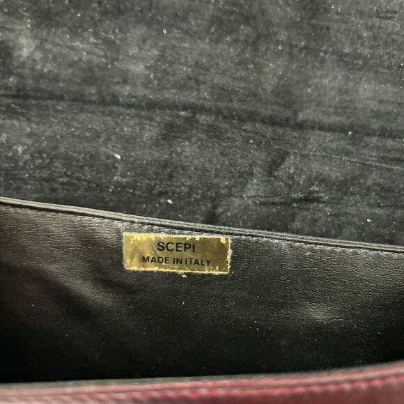 Vintage Antonio Scepi Italian Leather Clutch Shoulder Bag Brown - Picture 6 of 9